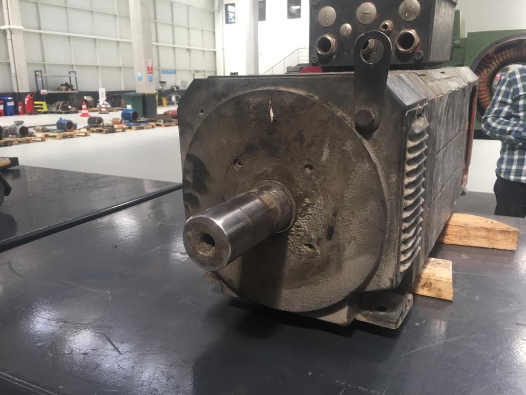 A DC motor before overhaul