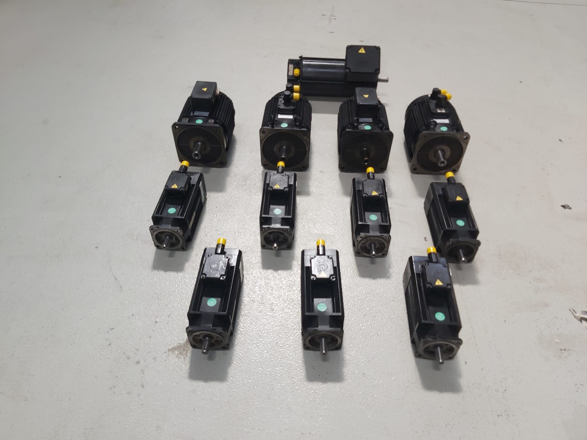 A group of servo motors