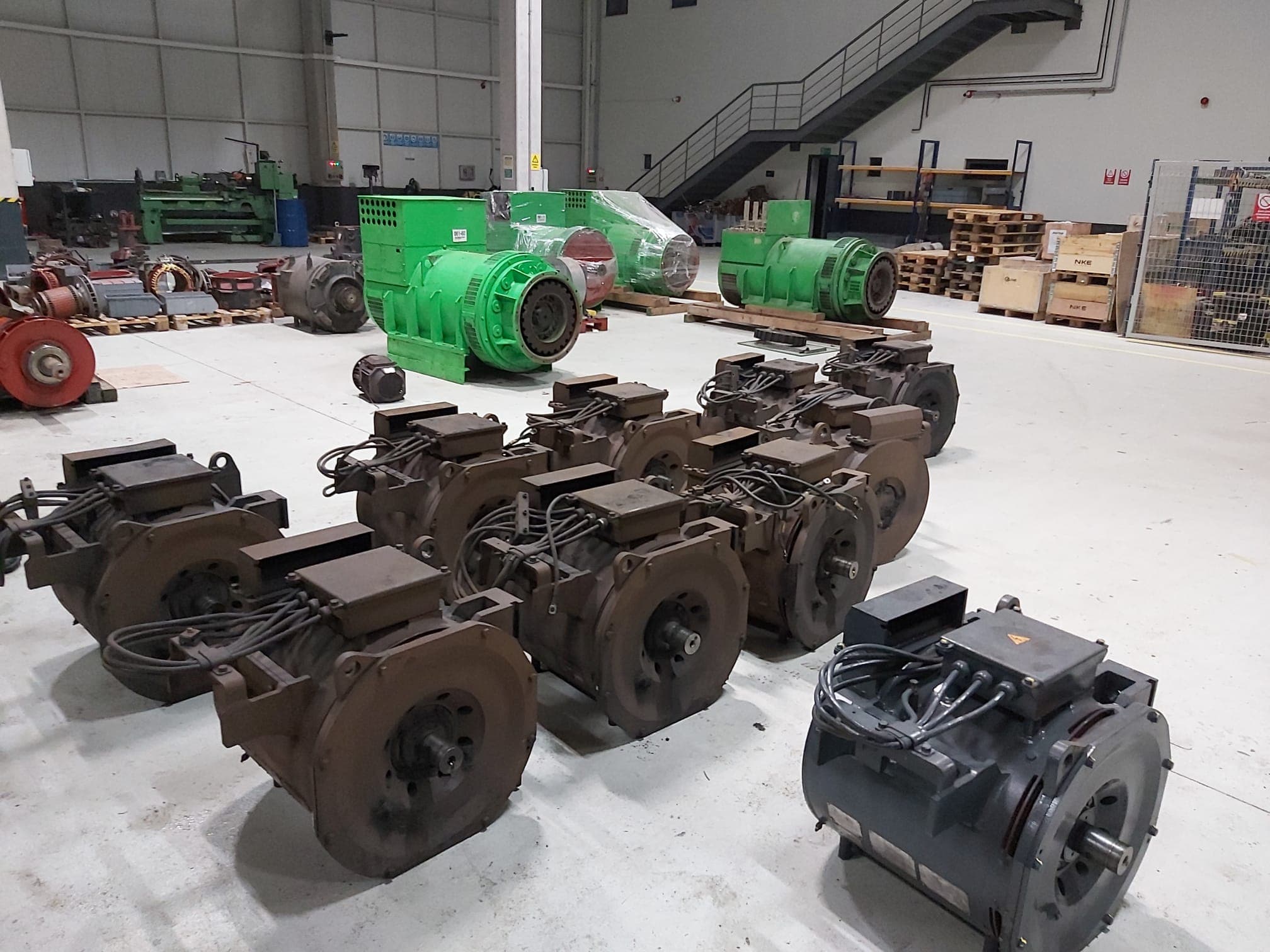 Traction motors in the workshop