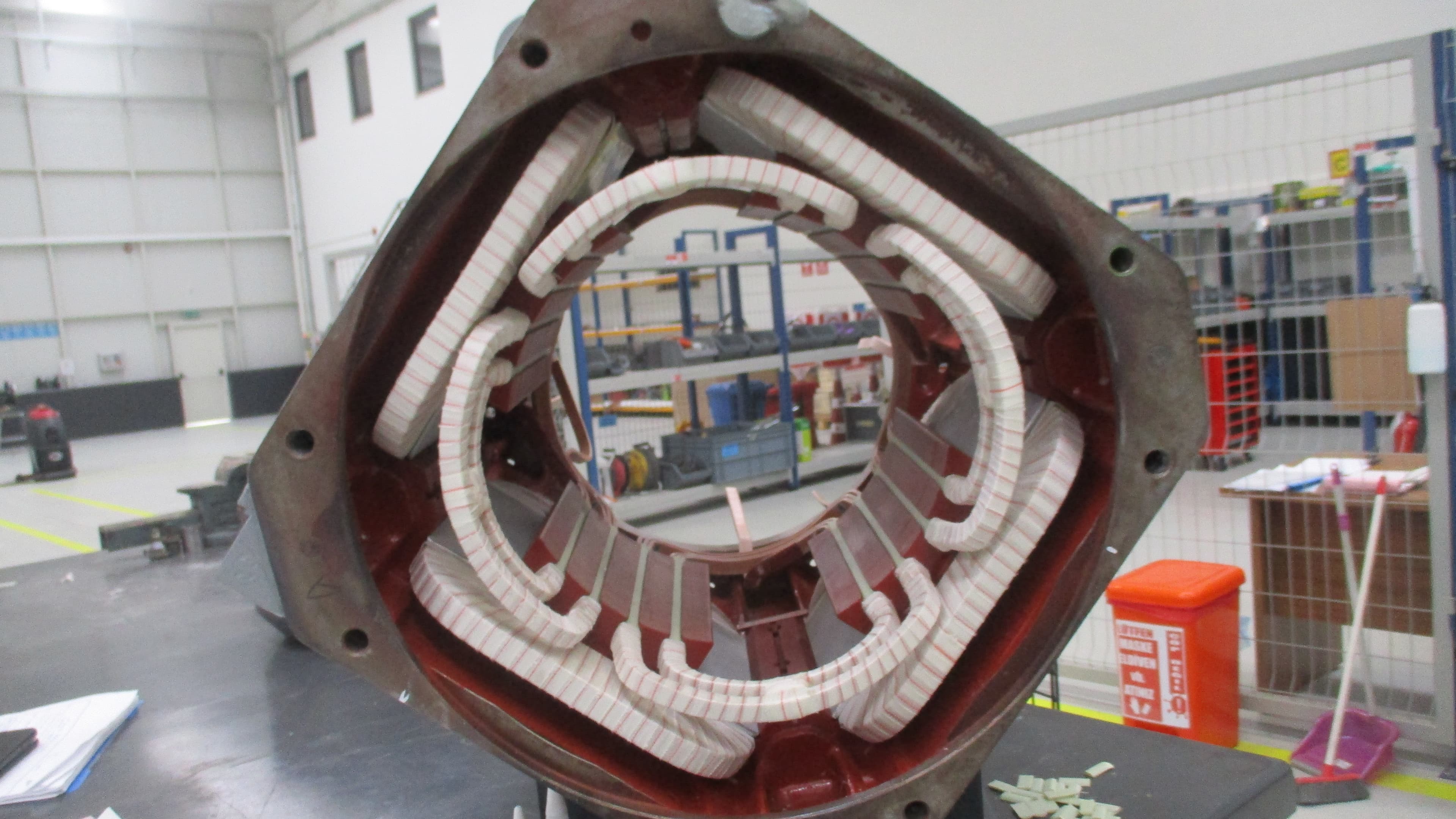 Stator with insulated end windings
