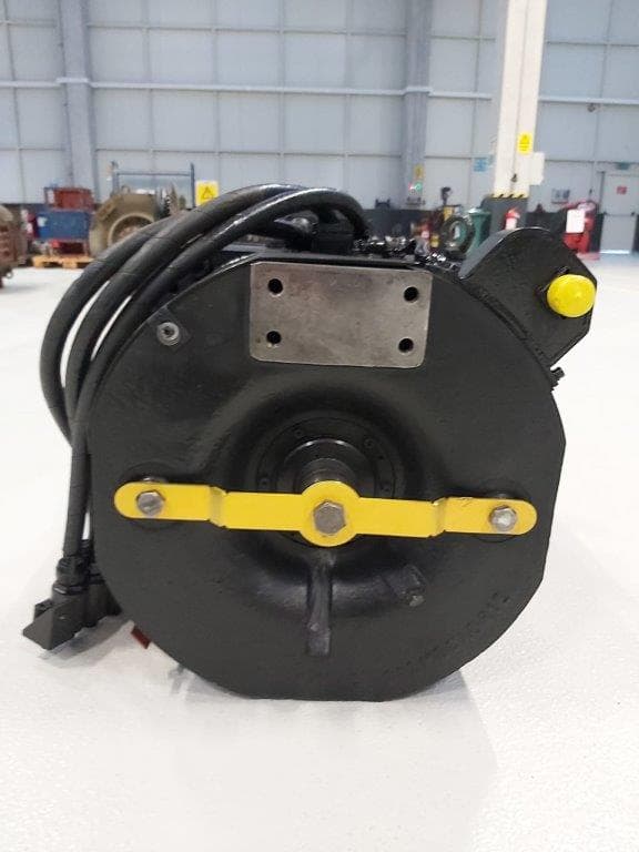 A traction motor arriving for overhaul