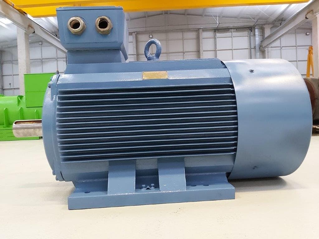 A blue high-power induction motor
