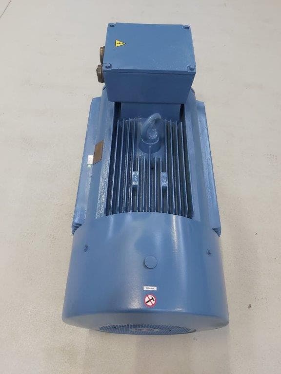 A blue electric motor