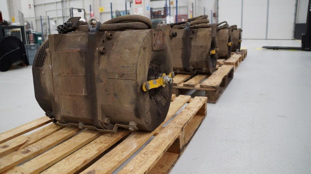 Traction motors waiting for maintenance